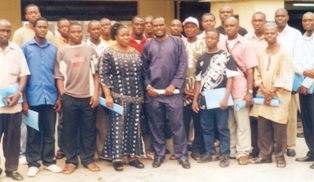 Mr. Olayinka Abiodun with some of the past participants of our internet wealth secret seminar